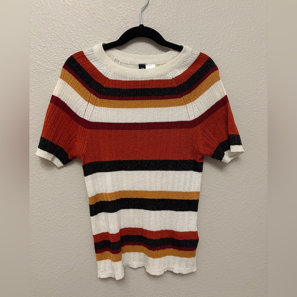 H&M Divided Multicolor Striped Knit Top